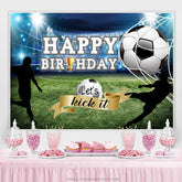 Lasst uns Trete Es Fußball Thema Glücklich Geburtstag Hintergrund